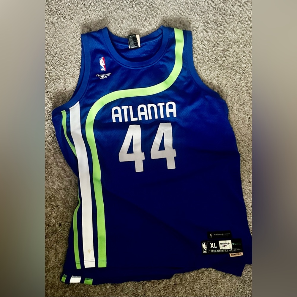 Reebok Classic 70-74 Atlanta Hawks Pistol Pete Maravich XL